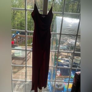 Burgundy long dress